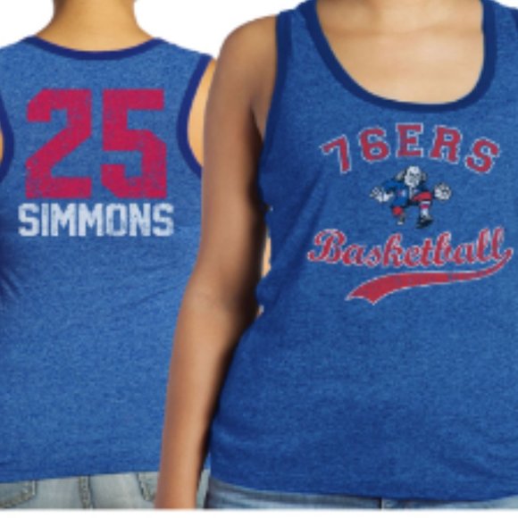 New Ben Simmons Philadelphia 76ers Majestic Threads Women's Name and Number … - Picture 1 of 1